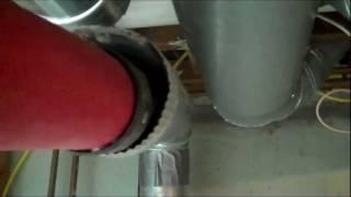 Dryer Vent Cleaning  Completely Clogged [upl. by Troxell]