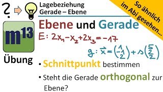 Gerade Ebene Schnittpunkt gegenseitige Lage So ähnlich im Abi gesehen [upl. by Gundry]