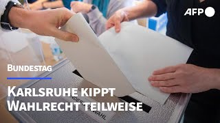 Wahlrecht Ampel muss nachsitzen  Grundmandatsklausel bleibt  AFP [upl. by Oemor989]