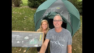 Cabelas Alaskan Guide 8 Person Tent  Camping Tent Initial Review [upl. by Eirbua330]