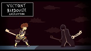 Sora Vs Roxas Kingdom Hearts 2 MS Paint Animation [upl. by Oicul]