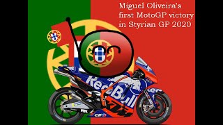 Miguel Oliveiras First MotoGP victory in Styrian GP 2020 but with Icelandic commentator [upl. by Lebatsirc]