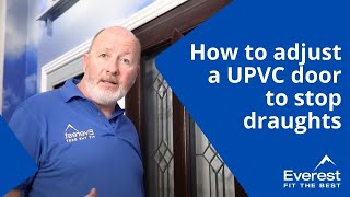 How to adjust a uPVC door to stop draughts [upl. by Aligna]