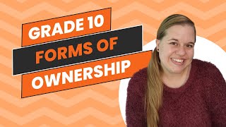 Grade 10 Forms of Ownership Business Studies [upl. by Esinehc340]