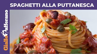 SPAGHETTI ALLA PUTTANESCA RICETTA ORIGINALE [upl. by Kries982]