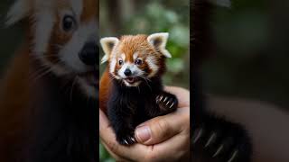 Baby Red Panda Squirming babyredpanda redpanda baby animals animalshorts [upl. by Cad]