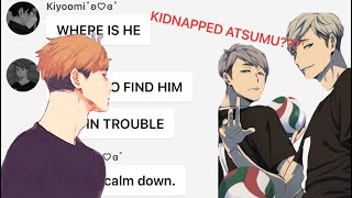 ATSUMU WAS KIDNAPPED Protective Osamu SakuAtsu Haikyuu lyric prank [upl. by Dnaleel]