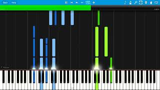 Fletchers Song In Club Whiplash Justin Hurwitz Synthesia Piano Tutorial [upl. by Eniaral]