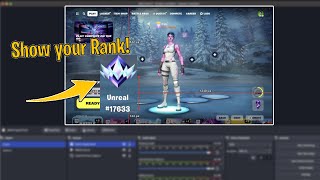 How to get a Fortnite Rank Overlay for OBS [upl. by Aulea]