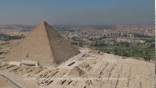 Aerial Stock Footage Drone footage of Great Pyramids of Giza near Cairo Egypt [upl. by Burton430]