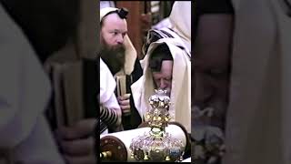 WATCH The Rebbe is called up to the Torah aliyah and reads the Haftorah [upl. by Allecsirp]