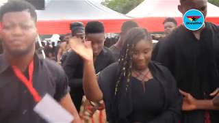 Actress Maame Serwaa arrives at Ebonys funeral to mourn with family [upl. by Araccat]