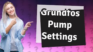 What are the settings on a Grundfos heating pump [upl. by Atinaw]