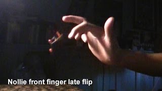 How to Nollie Late Flip Fingerboard Tutorial [upl. by Meta18]