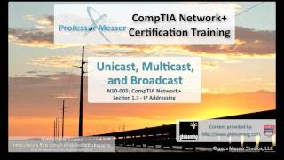 Understanding Unicast Multicast and Broadcast  CompTIA Network N10005 13 [upl. by Galateah535]