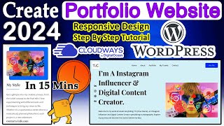 How To Make A Portfolio Website in WordPress 2024  In 15 Mins [upl. by Anaira22]