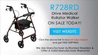 R728RD Rollator Walker by Drive Medical and Get the Best Price Here [upl. by Doretta]