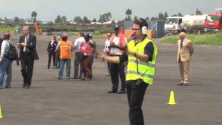 UN Mission in DR Congo launches the inaugural flight of unarmed Unmanned Aerial Vehicles in Goma [upl. by Rosita32]