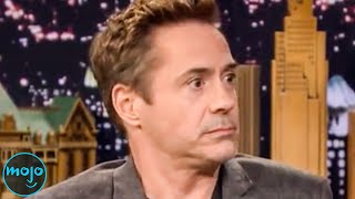 Top 10 Funniest Robert Downey Jr Interview Moments [upl. by Leipzig]