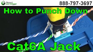 How to Punch Down a RJ45 Cat6A Keystone Jack [upl. by Melany]