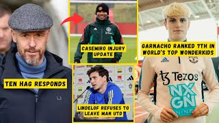 SHOCKING NEWS❗Casemiro Injury Update😭Lindelof Transfer😱Congrats Garnacho😅Ten Hag Reacts😱Man Utd News [upl. by Manard485]