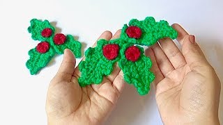 Hojas Navideñas tejidas a crochet [upl. by Cornelle]