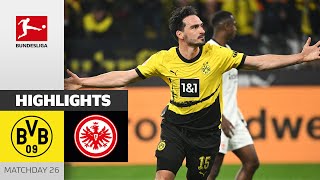 BVB Back on CL Course  Borussia Dortmund  Frankfurt 31  Highlights  Matchday 26 – Bundesliga [upl. by Nnahgem]