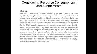 Deep Reinforcement Learning Based Approach With Varying Scale Generalization for the Earth Observati [upl. by Bennion]