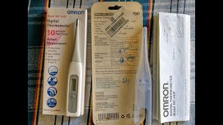 Omron Digital Thermometer MC343F Unboxing Review amp Demo [upl. by Ahsinom]