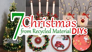 7 Diy Christmas Decoration from Recycled Material Christmas Tree [upl. by Curren]