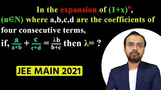 In the expansion of 1xn where abcd are the coefficients of four consecutive terms [upl. by Yendic]