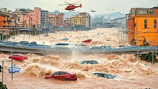 Mass Evacuation in Spain City washed away after severe flooding in Valencia bridge collapsed [upl. by Montano]