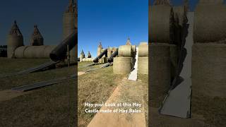 Hay you Look at this Hay Castle made of Hay Bales [upl. by Lammaj]