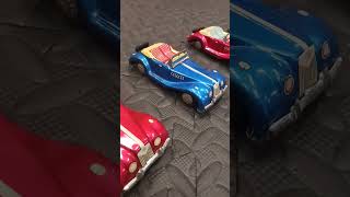 Vintage MG convertible friction powered tin toy cars Japan tintoys shortvideo toyvehicle shorts [upl. by Templa918]