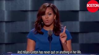 Michelle Obama Speech English subtitles DNC 2016 [upl. by Tzong66]