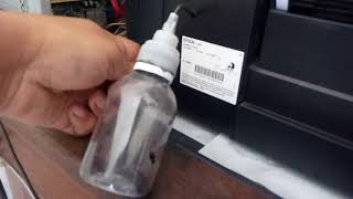 Epson L395 Como adaptar dispenser para saída de tinta [upl. by Cottle]