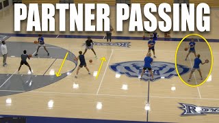 Partner Passing  Basketball Drill [upl. by Etnoval269]