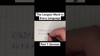 The Longest Word In Every Language language word german germany [upl. by Ymar]