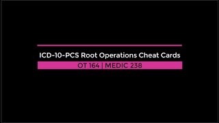 ICD10PCS Root Operations Cards [upl. by Pearlman]