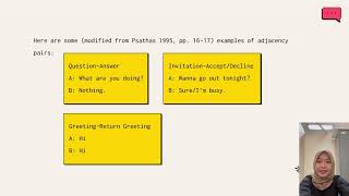 Conversation Analysis  Pragmatic Presentation  Group X [upl. by Whitby551]