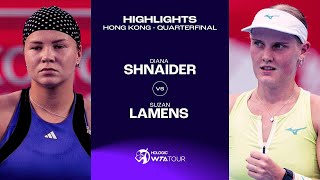 Diana Shnaider vs Suzan Lamens  2024 Hong Kong Quarterfinal  WTA Match Highlights [upl. by Atteroc]