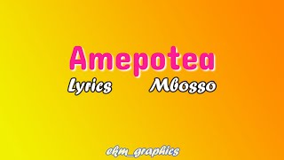 Amepotea  Mbosso Lyric Video [upl. by Neellok]