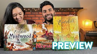 Everdell Newleaf amp Mistwood  Preview Playthrough [upl. by Nasia]