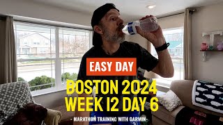 Boston Marathon 2024  Week 13 Day 6  Easy Day  Marathon Training with Garmin [upl. by Ottavia113]