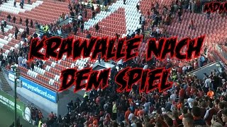 1 FC Kaiserslautern  Karlsruher SC  Kompletten Ausschreitungen nach dem Spiel  4102014 [upl. by Natsirhc]