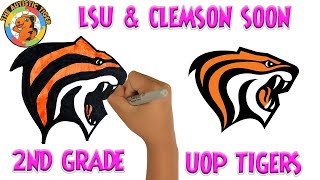 UOP Pacific Tigers  Mascot Logo  How To Draw In Under 5 Minutes So Simple a Kid Can Do It [upl. by Emyam]