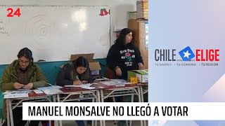 Manuel Monsalve no llegó a votar este sábado a su local en Los Álamos  24 Horas TVN Chile [upl. by Flight832]