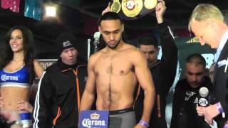 Keith Thurman vs Soto Karass Weigh ins [upl. by Ahnavas454]