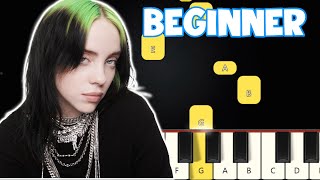 Ocean Eyes  Billie Eilish  Beginner Piano Tutorial  Easy Piano [upl. by Grimaldi479]