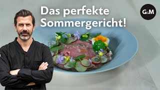 Rezept Roastbeef by Andreas Caminada  GaultMillau Schweiz [upl. by Ayram]